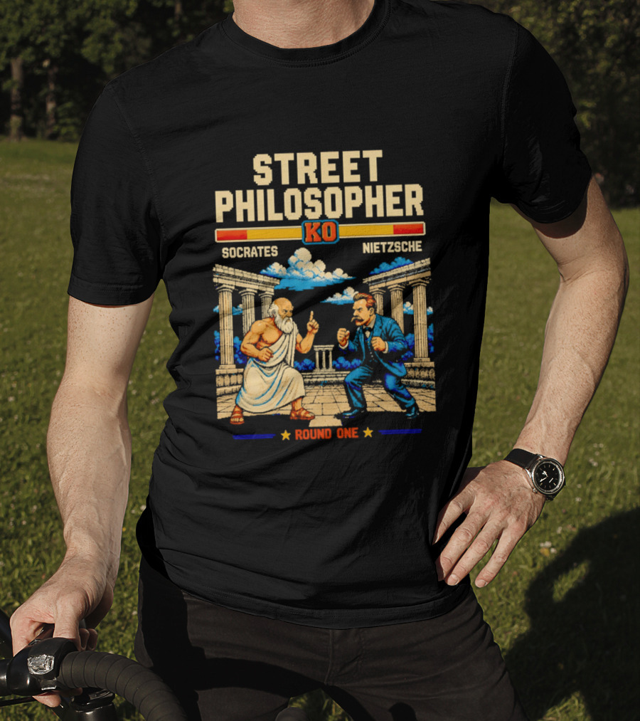 Street Philosopher KO Socrates Nietzsche Round One Colosseum Showdown T-Shirt