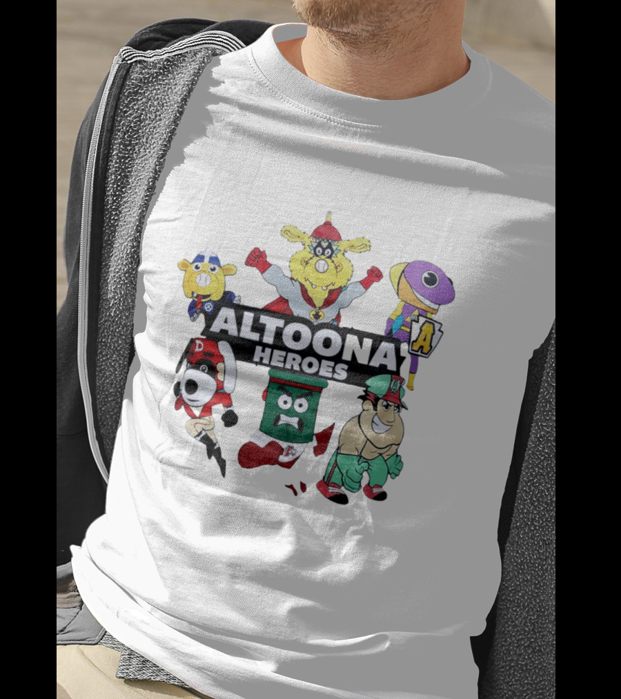 Altoona Heroes Cartoon Characters Collaboration T-Shirt