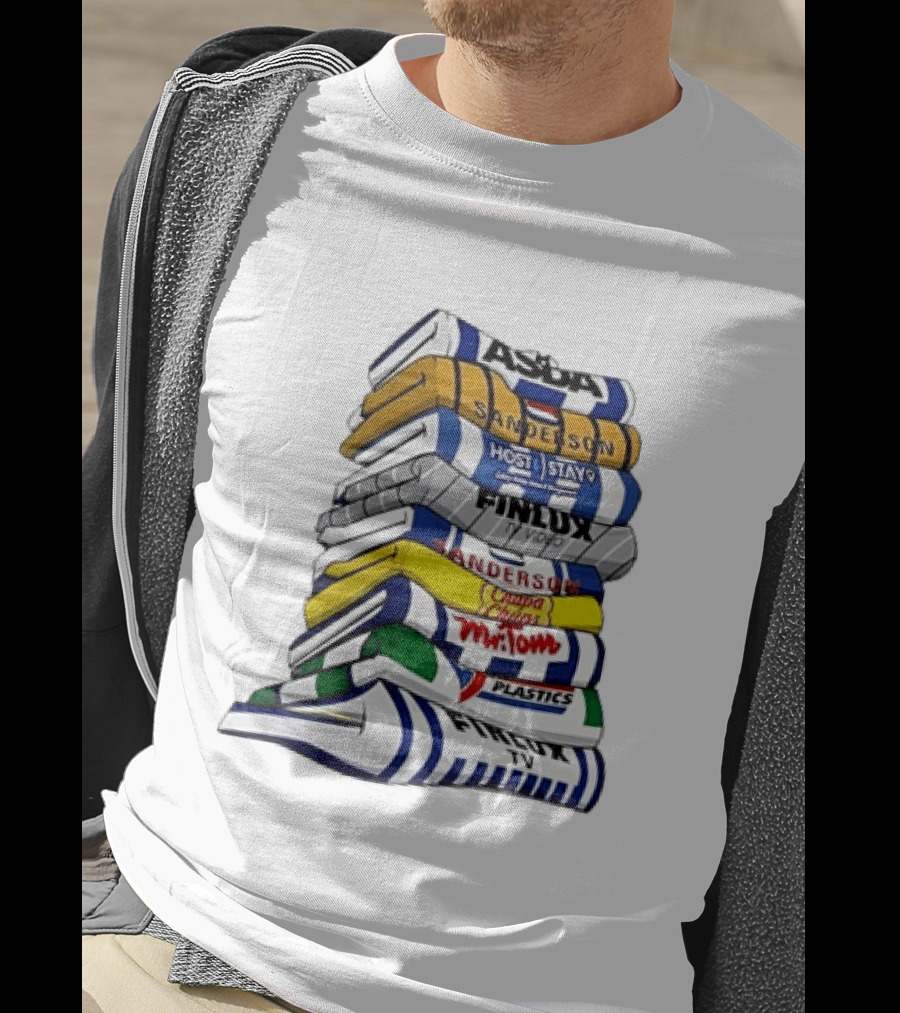 ASDA Sanderson Host Stay Finlux TV Chupa Chups Mr Tom Plastics T-Shirt