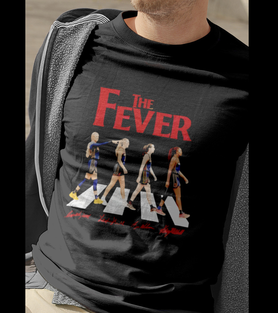 Indiana Fever Basketball Team Abbey Road Beatles T-Shirt