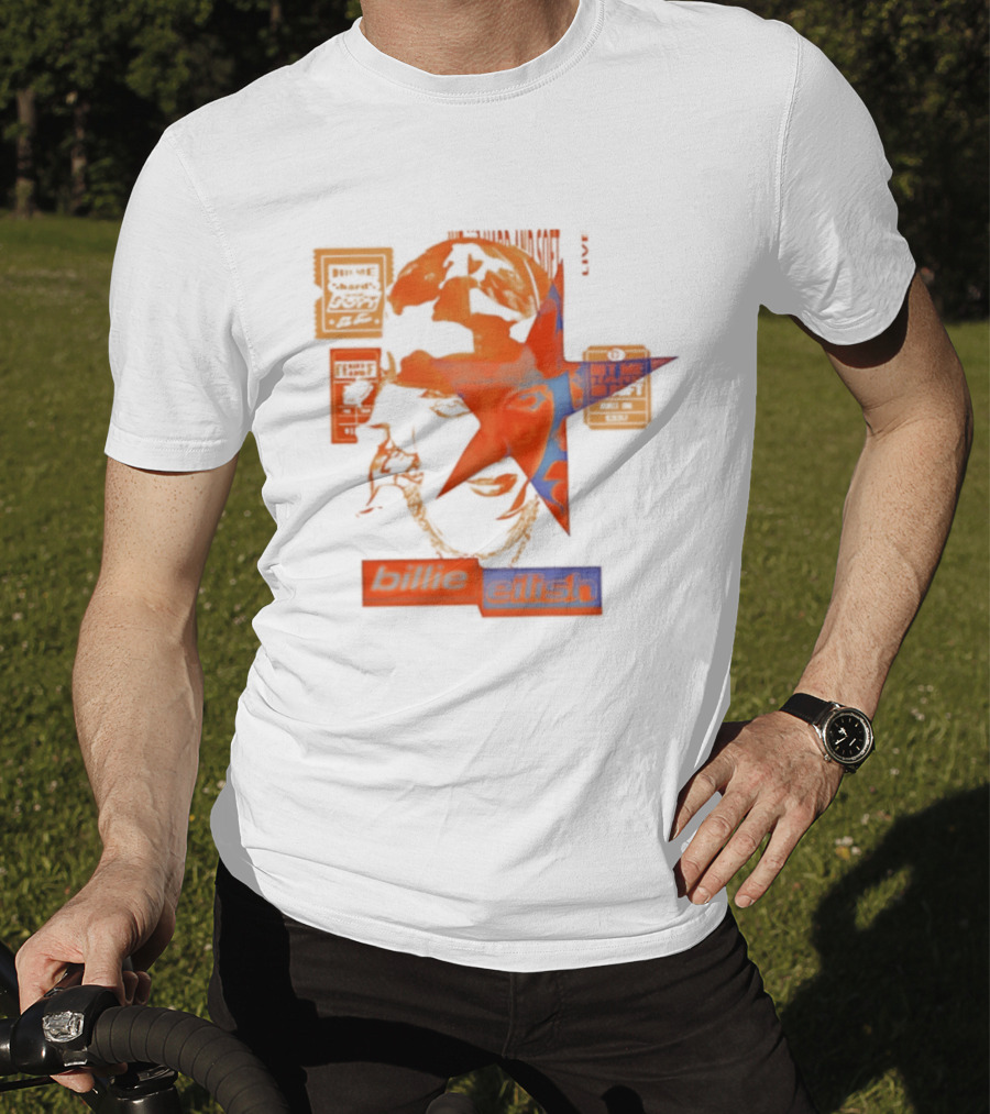Billie Eilish Star Face Hit Me Hard T-Shirt