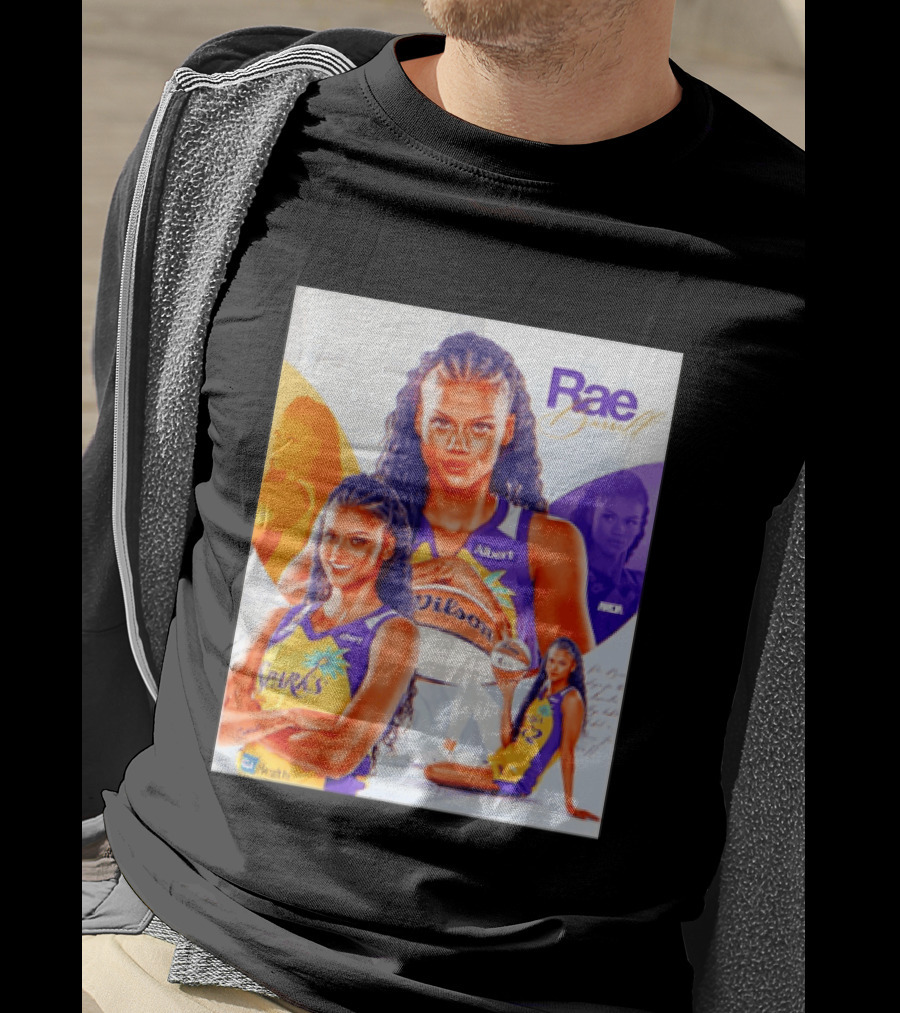 WNBA Rae Burrell Los Angeles Sparks No 22 Wilson Basketball Collage T-Shirt
