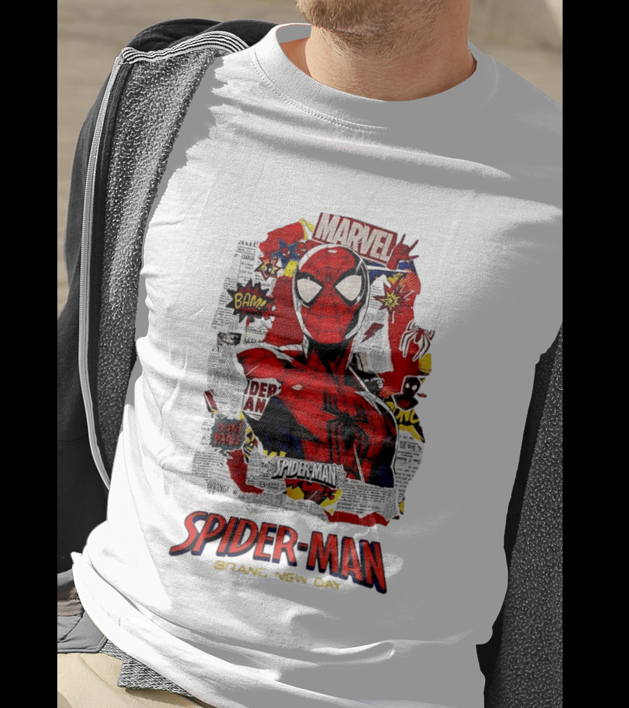 Marvel Spider Man Brand New Day Comic Collage T-Shirt