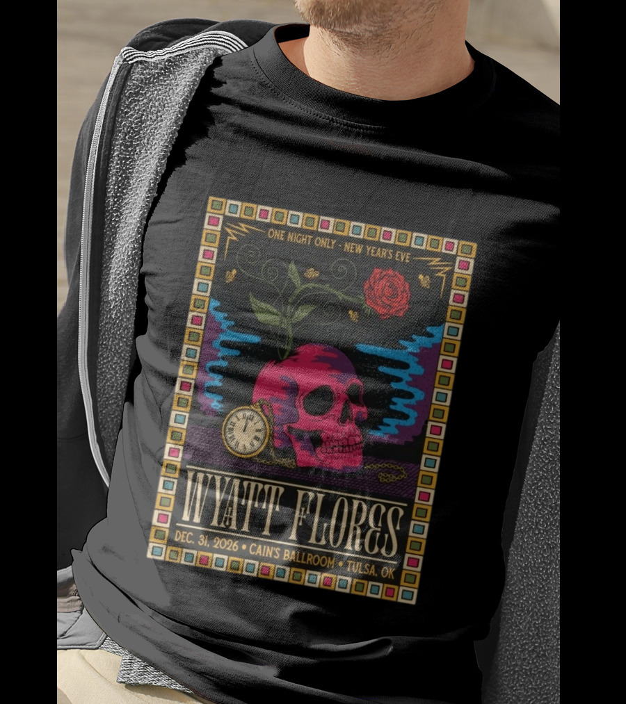 Wyatt Flores New Year's Eve Concert 2026 Cain's Ballroom Tulsa OK T-Shirt