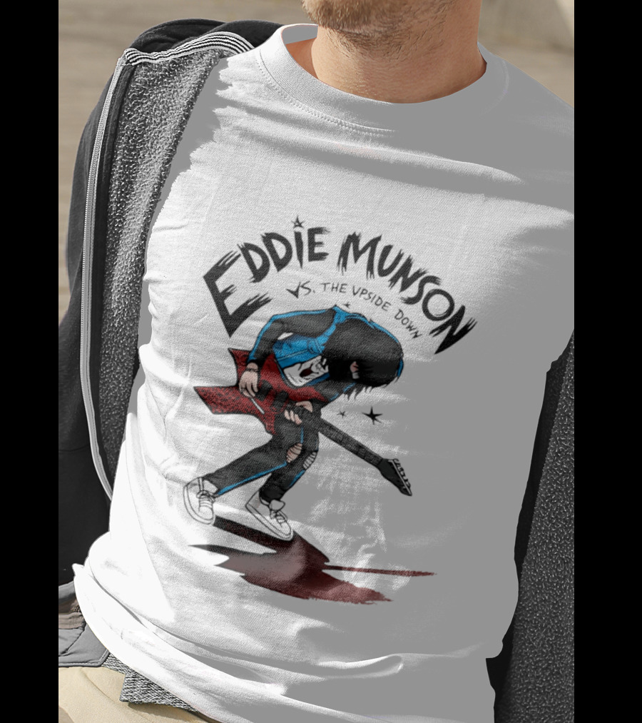 Eddie Munson Vs The Upside Down Stranger Things Guitar Battle Scene T-Shirt
