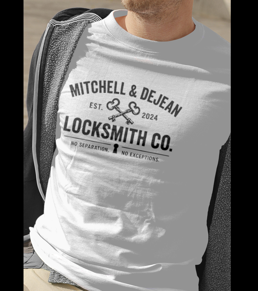 Mitchell & Dejean Locksmith Co. Est. 2024 No Separation No Deception Keys T-Shirt