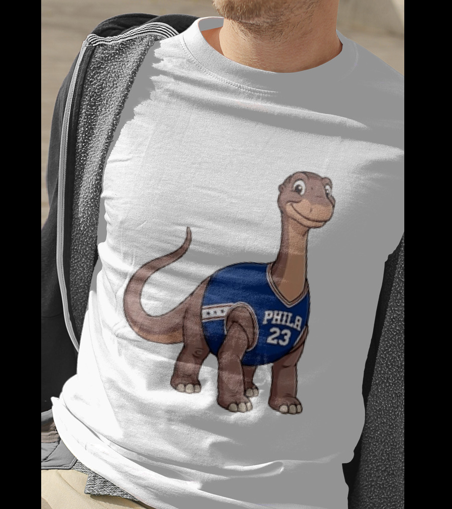 Phila 23 Dinosaur In Philadelphia 76ers Basketball Jersey T-Shirt