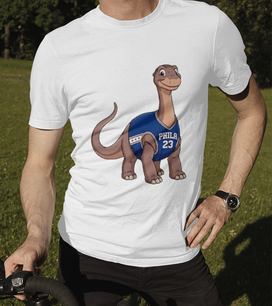 Phila 23 Dinosaur In Philadelphia 76ers Basketball Jersey T-Shirt