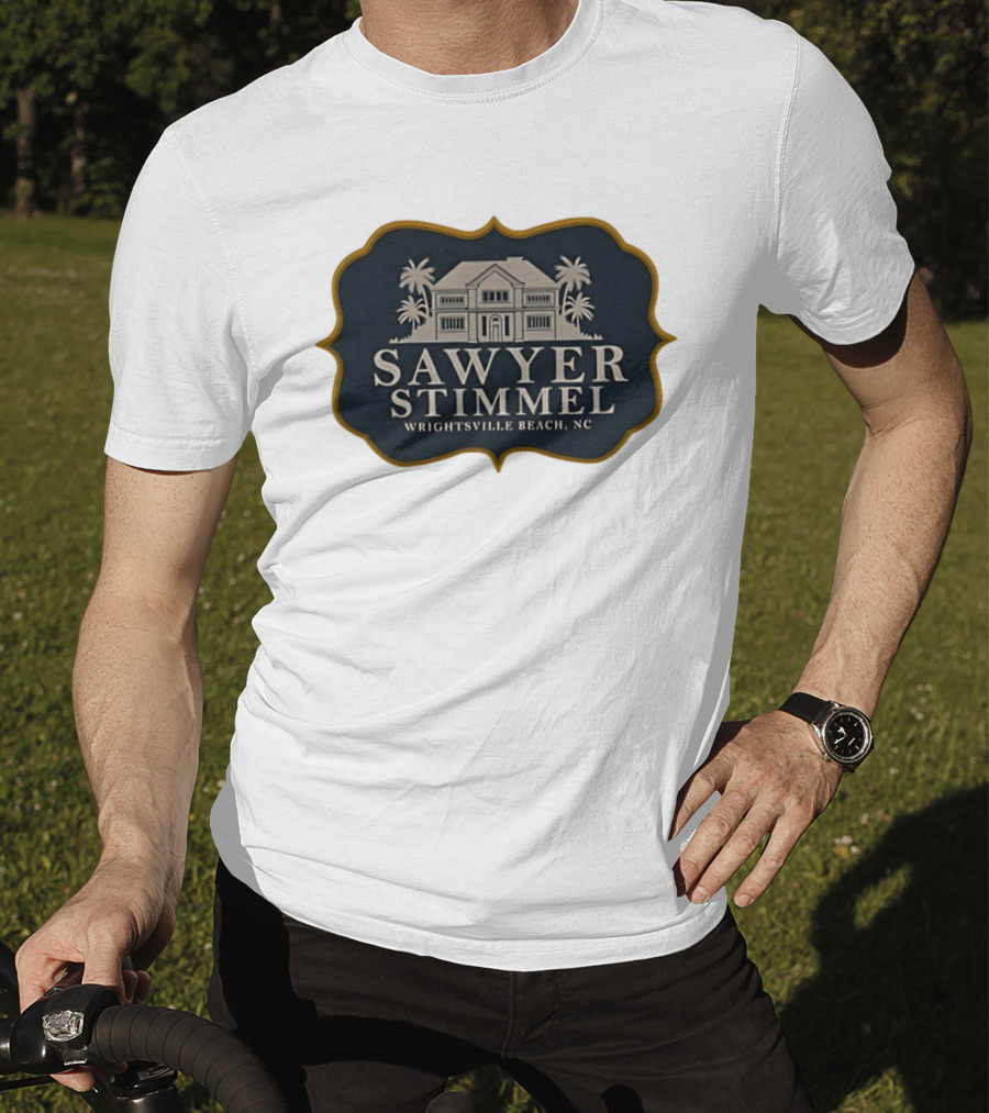 Sawyer Stimmel Wrightsville Beach NC House And Palm Trees T-Shirt