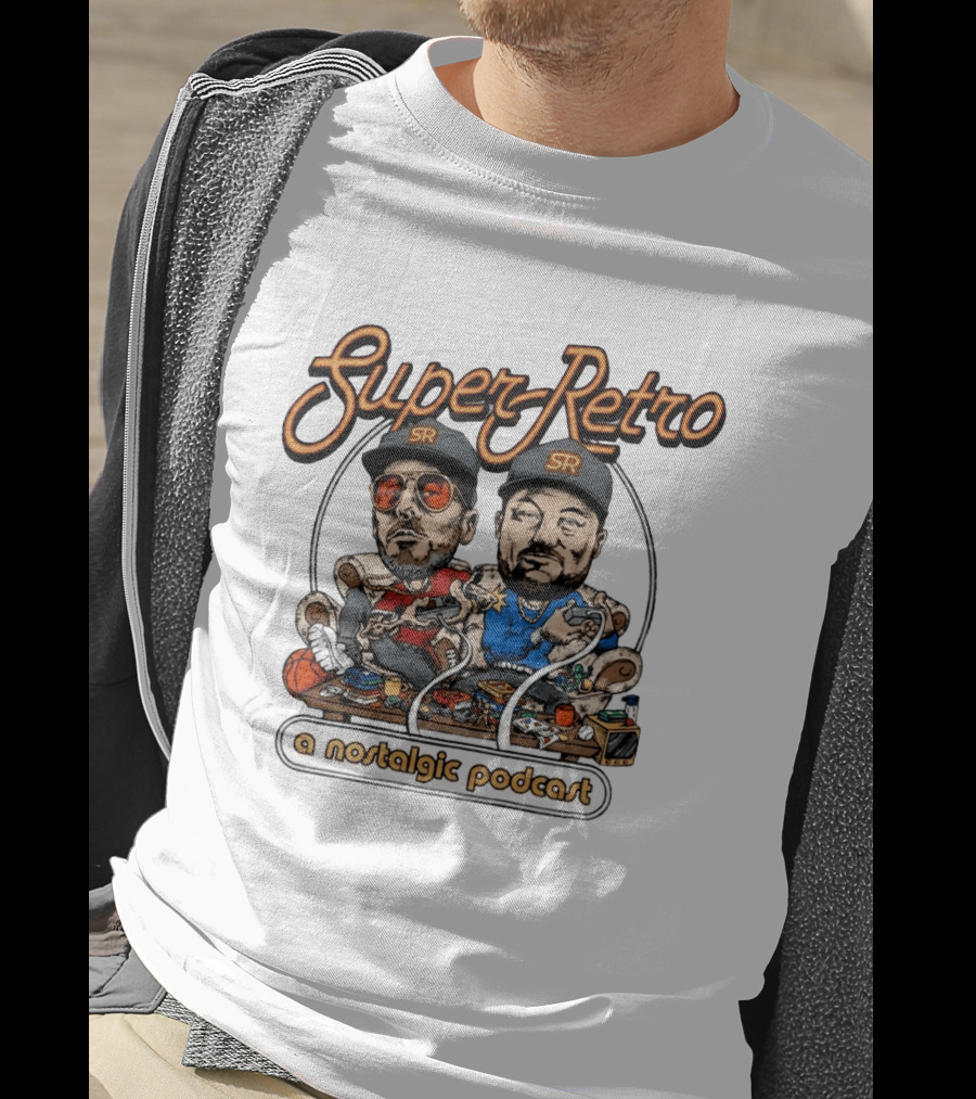 Super Retro SR A Nostalgic Podcast T-Shirt