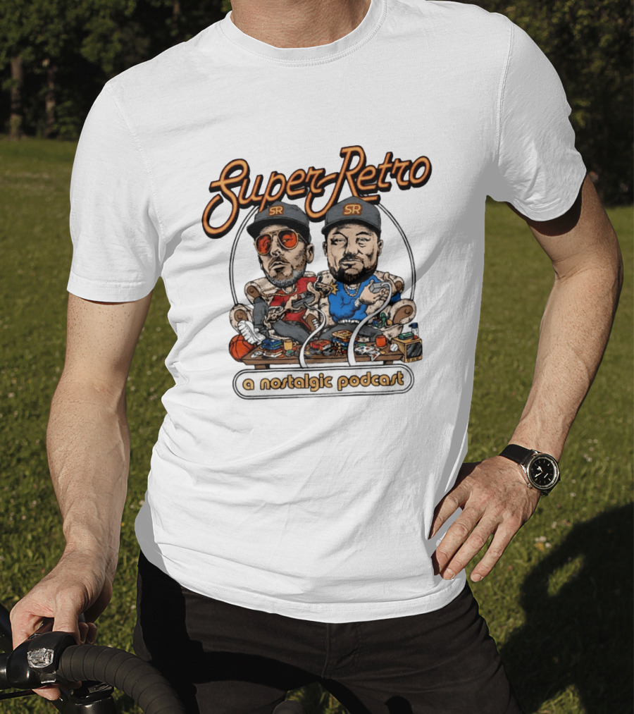 Super Retro SR A Nostalgic Podcast T-Shirt
