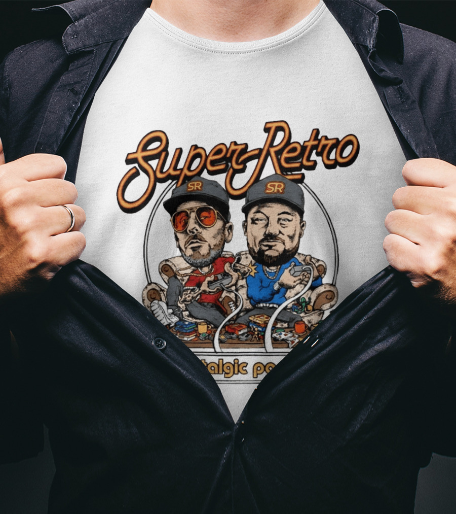 Super Retro SR A Nostalgic Podcast T-Shirt