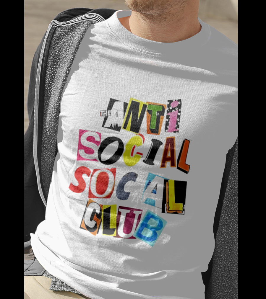 The Anti Social Social Club ASSC Collage Colorful T-Shirt