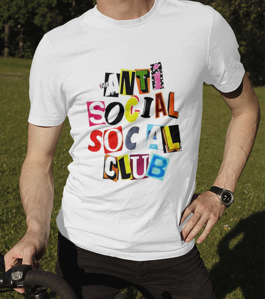 The Anti Social Social Club ASSC Collage Colorful T-Shirt