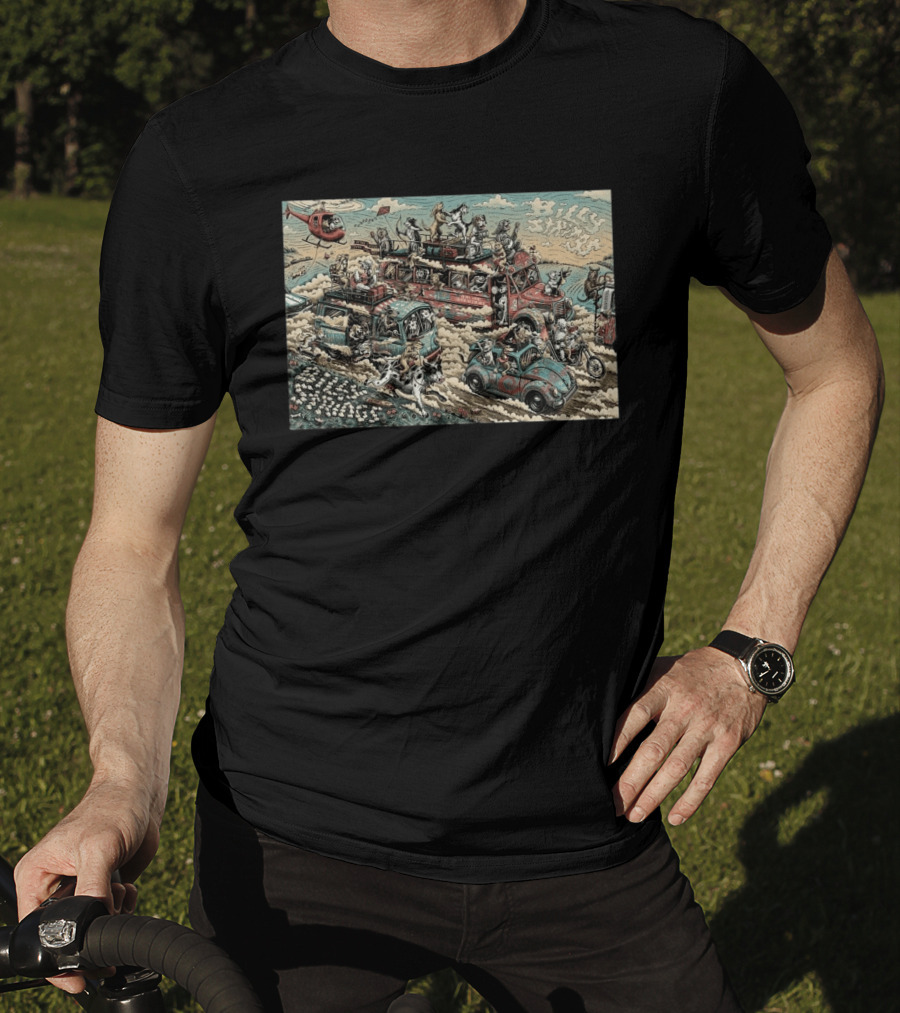 Billy Strings Bethel Woods Center 2026 Event By Dylan Goldberger With Dogs And Cars T-Shirt