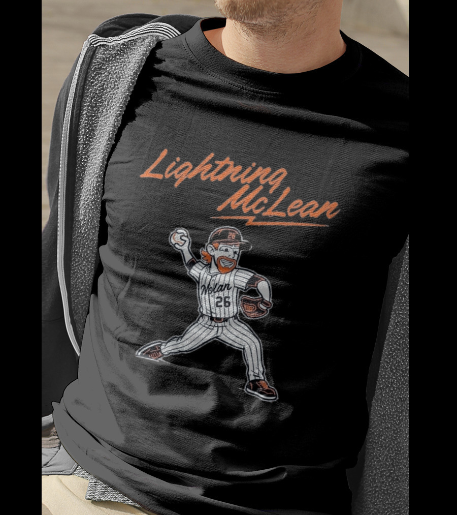 Lightning McLean Nolan 26 New York Mets T-Shirt