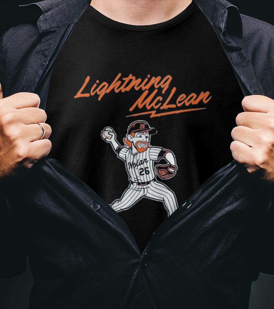 Lightning McLean Nolan 26 New York Mets T-Shirt