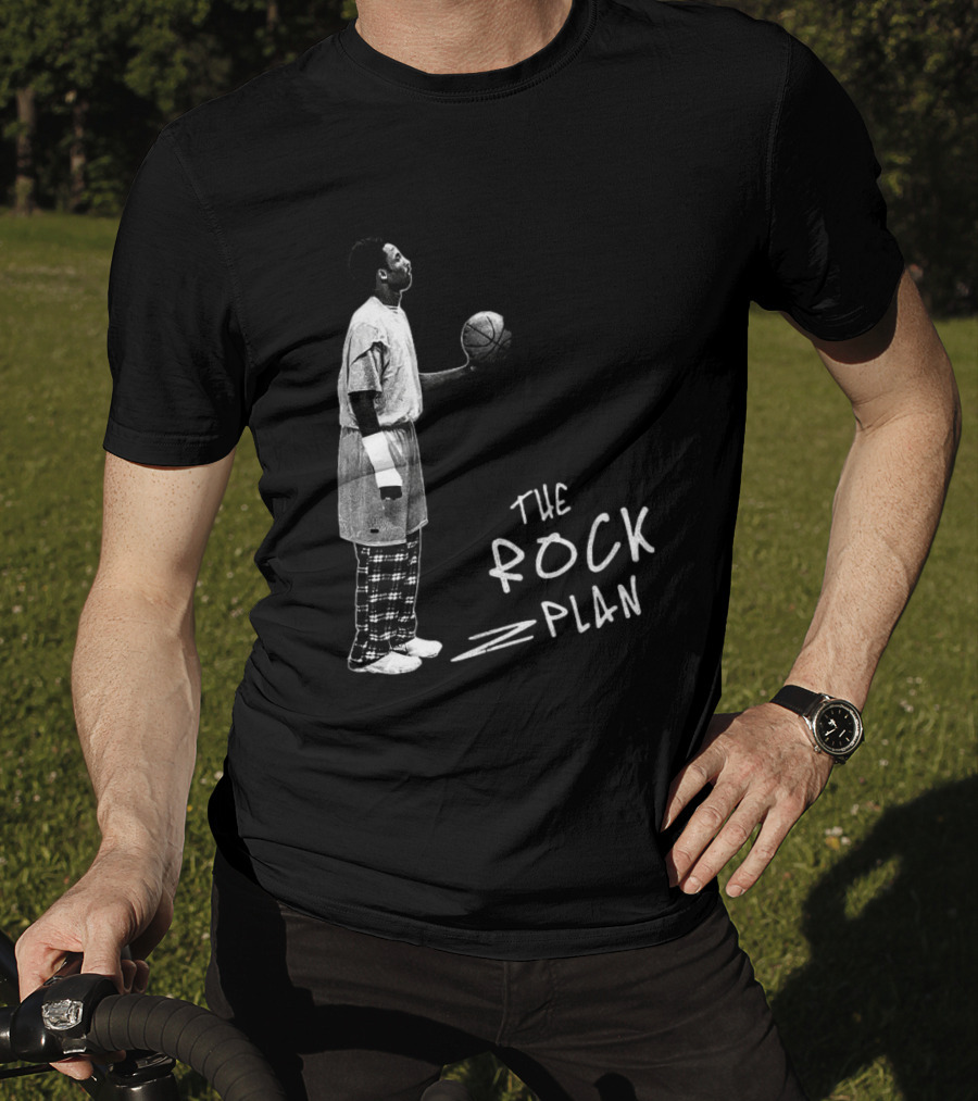 The Rock Plan Street Basketball Vintage Style Player Holding Ball T-Shirt