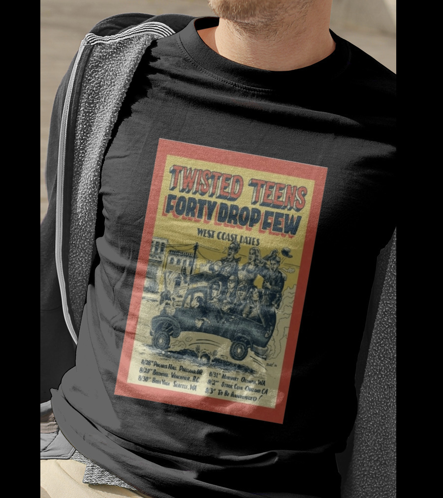 Twisted Teens Forty Drop Few West Coast Dates Stork Club Oakland September 2 2026 T-Shirt