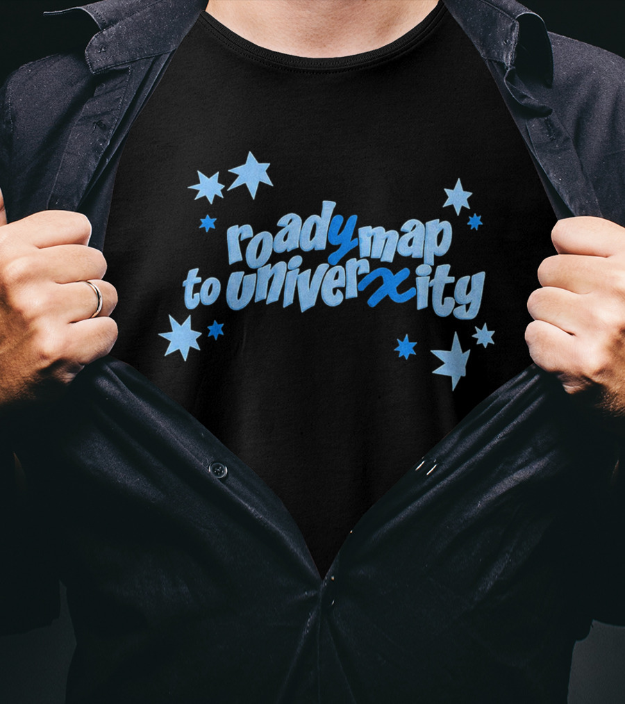 Roady Map To Univerxity With Stars T-Shirt