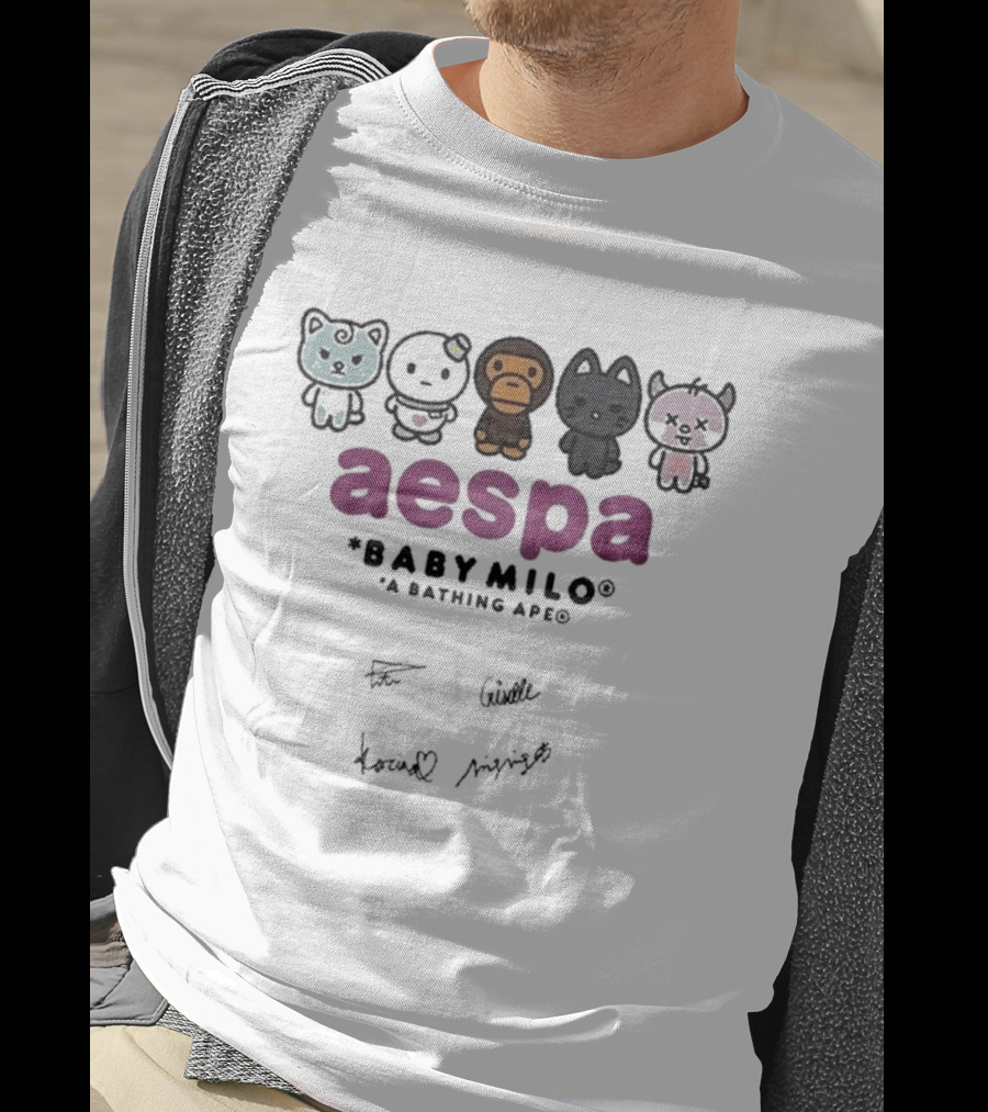 Aespa BABY MILO A Bathing Ape Signed 2026 Edition T-Shirt