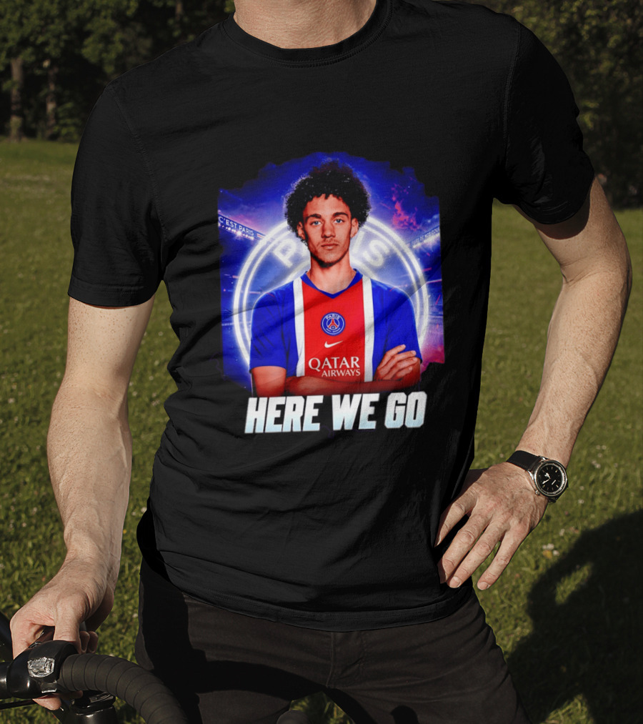 Maghnes Akliouche To Paris Saint Germain Here We Go T-Shirt