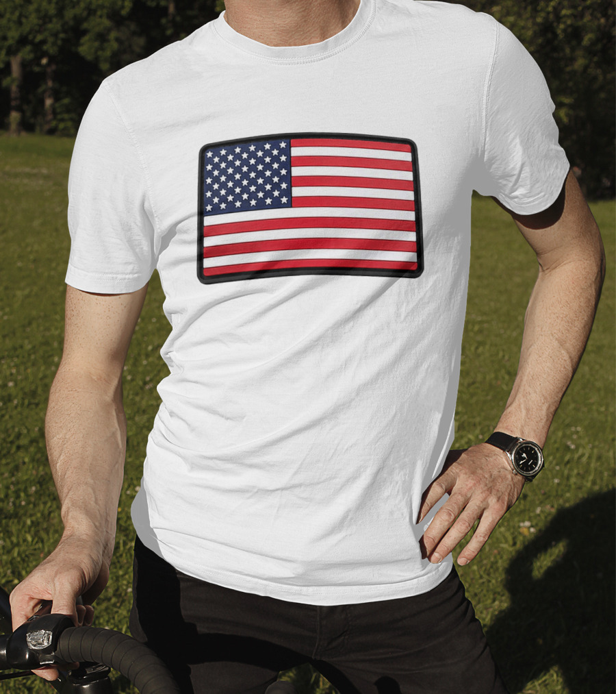 Dan Cevette American Flag Hat United States Stars And Stripes T-Shirt