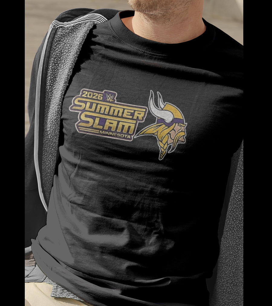 2026 WWE SummerSlam Minnesota Vikings T-Shirt