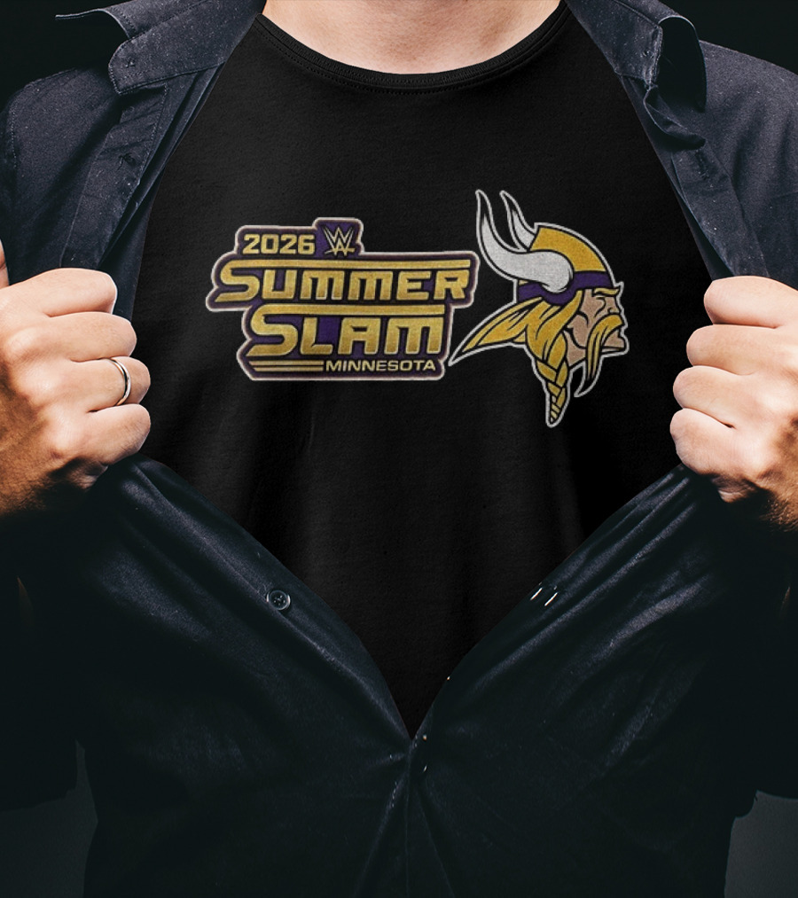 2026 WWE SummerSlam Minnesota Vikings T-Shirt