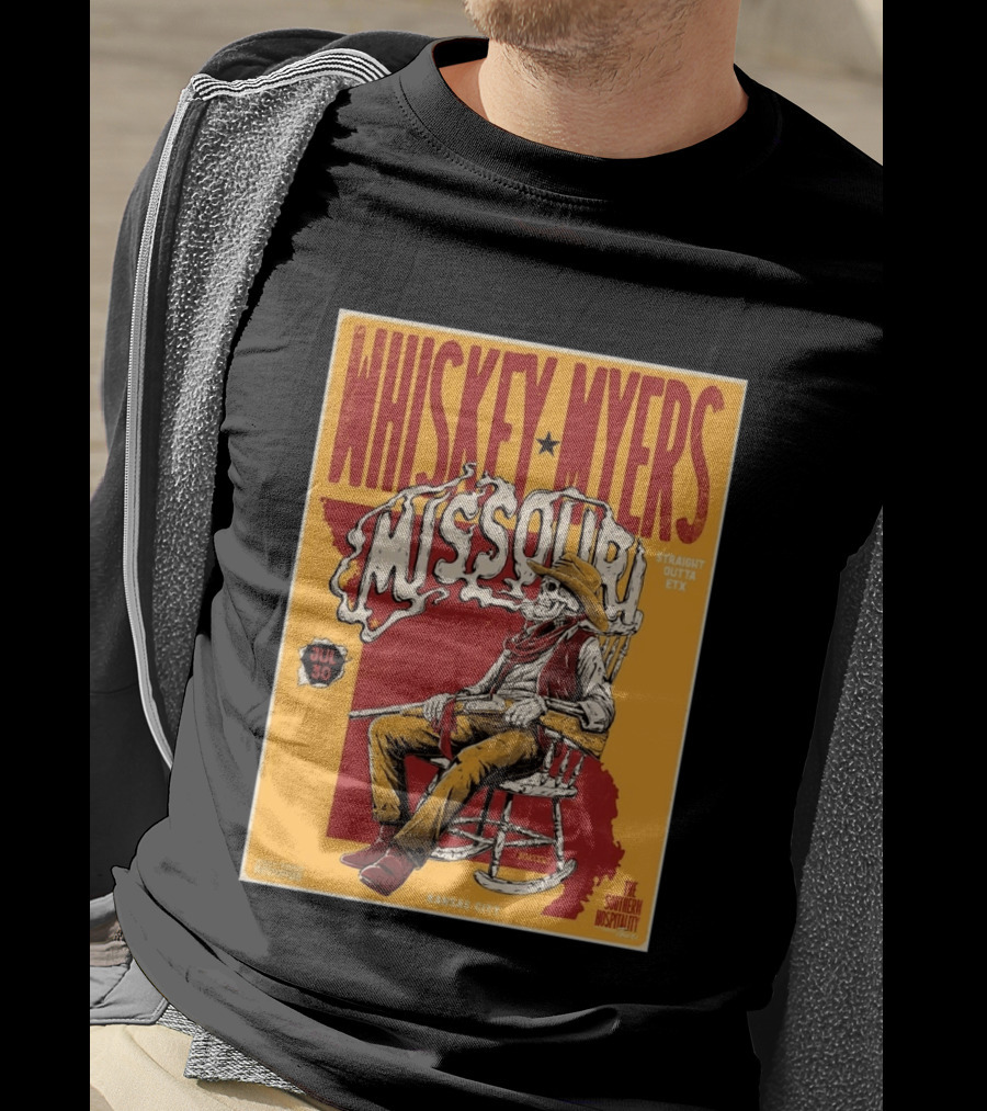 Whiskey Myers Missouri Tour 2026 Kansas City Morton Amphitheater July 30 Straight Outta ETX T-Shirt