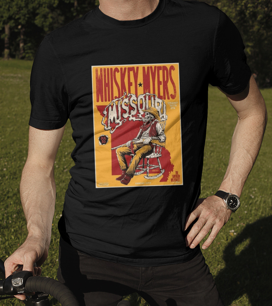 Whiskey Myers Missouri Tour 2026 Kansas City Morton Amphitheater July 30 Straight Outta ETX T-Shirt
