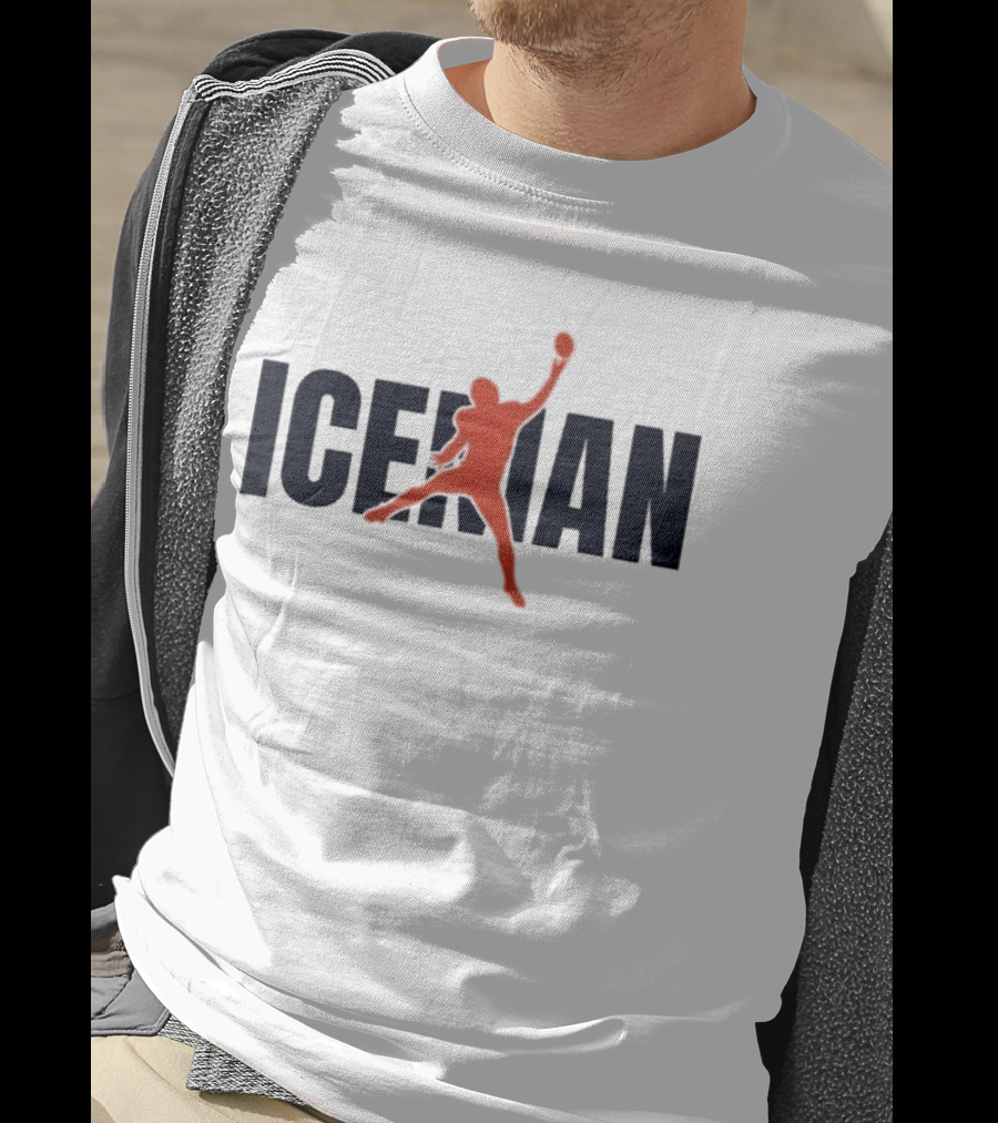 ICEMAN Basketball Silhouette Jumping Pose T-Shirt