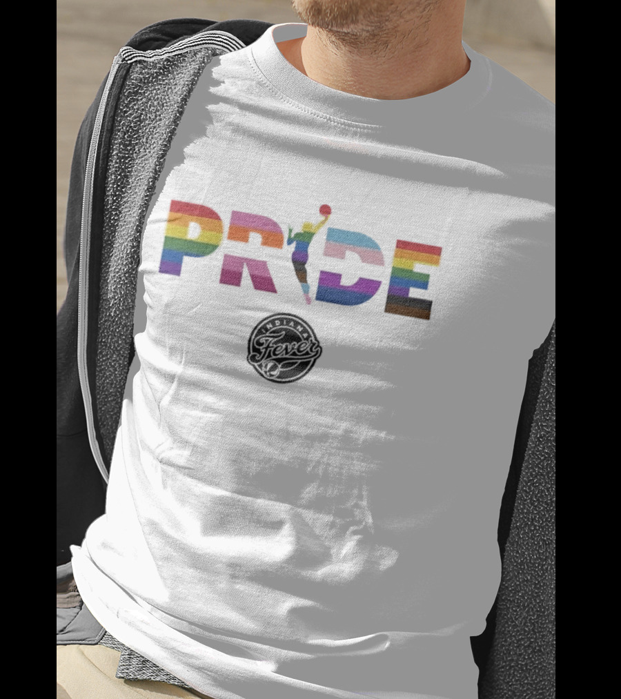 Indiana Fever WNBA Pride Rainbow Basketball Celebration T-Shirt