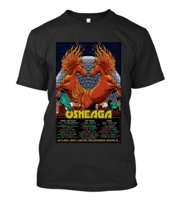 Osheaga Montreal QC 2026 Twenty One Pilots Lorde Concert Parc Jean Drapeau Limited Edition T-Shirt