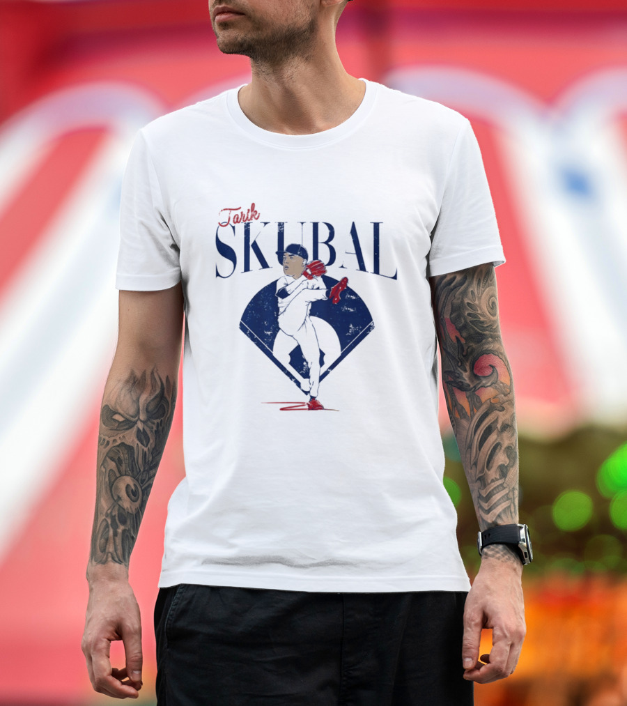 Tarik Skubal Pitcher Caricature MLB Dodgers T-Shirt