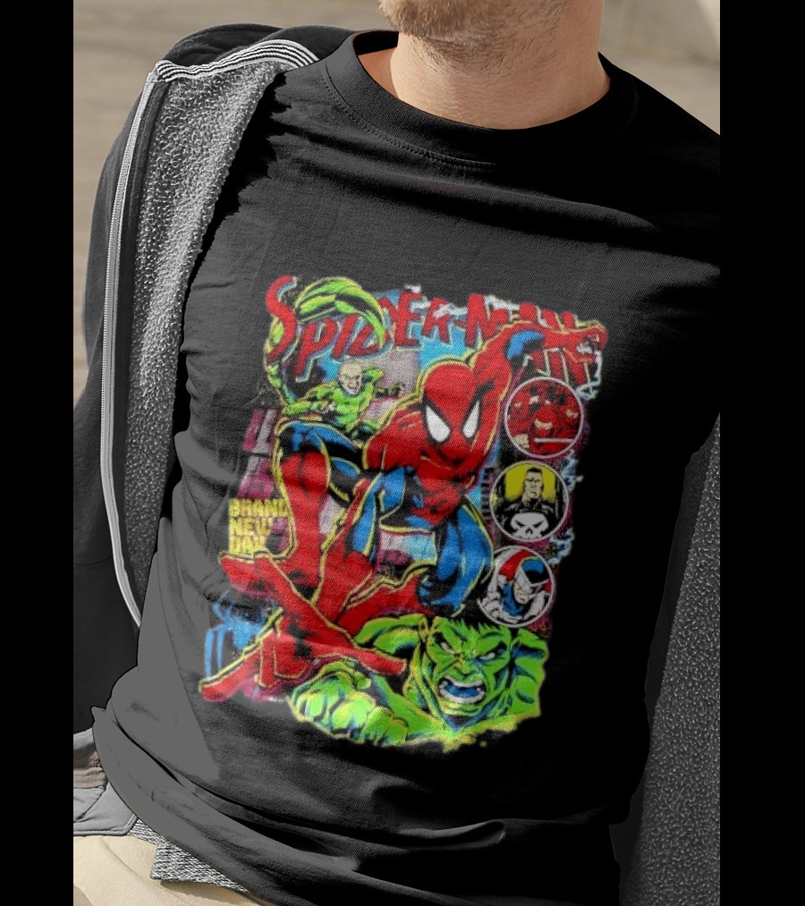 Spider Man Marvel Hulk Punisher Scorpion Ninja Brand New Day T-Shirt