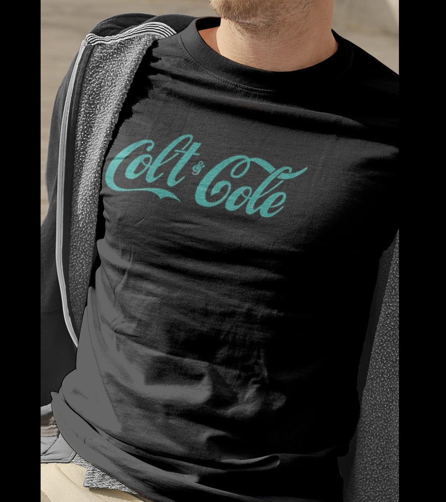Colt And Cole Coca Cola Retro Style Script T-Shirt