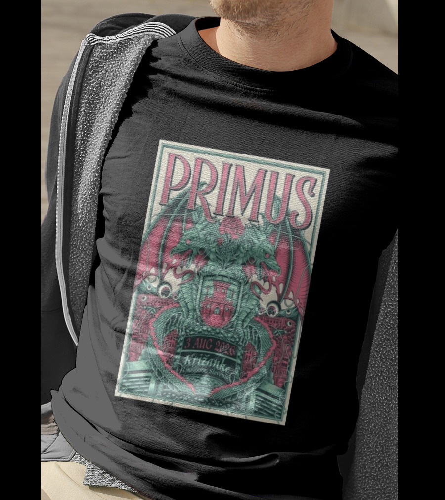 Primus Ljubljana Križanke Concert 3 Aug 2026 Double Dragon T-Shirt