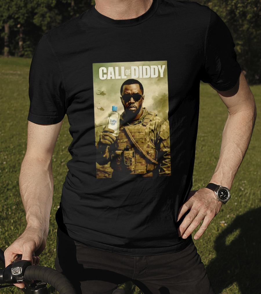 Call Of Diddy Baby Oil Military Humor T-Shirt