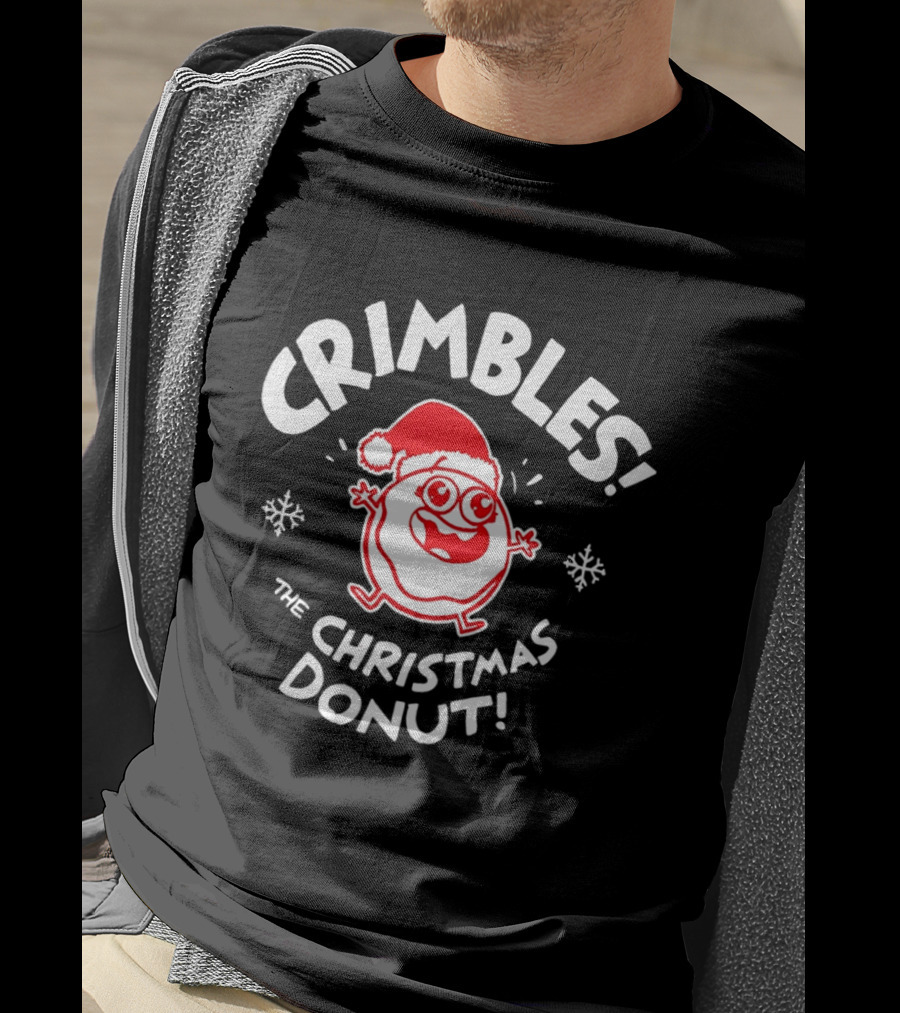 Crimbles Santa Hat The Christmas Donut Snowflakes T-Shirt