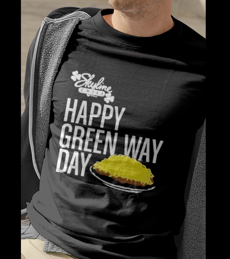 Skyline Chili Happy Green Way Day Cheese Coney Celebration T-Shirt