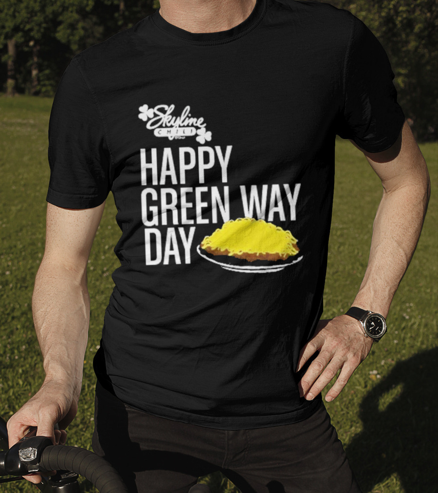 Skyline Chili Happy Green Way Day Cheese Coney Celebration T-Shirt
