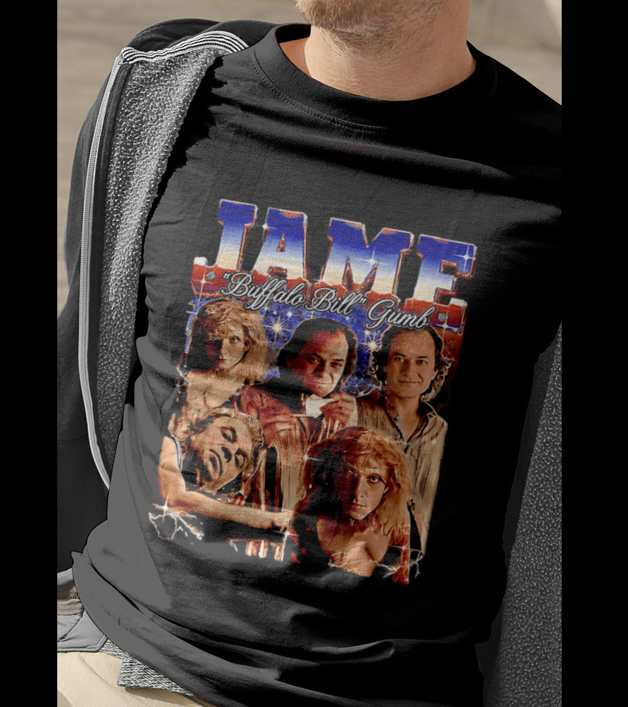Buffalo Bill Gumb Silence Of The Lambs Movie Character Collage T-Shirt