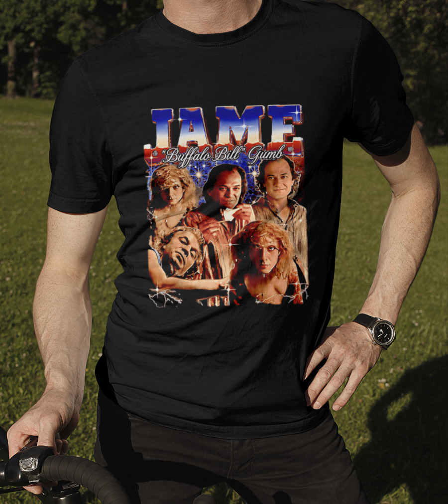 Buffalo Bill Gumb Silence Of The Lambs Movie Character Collage T-Shirt