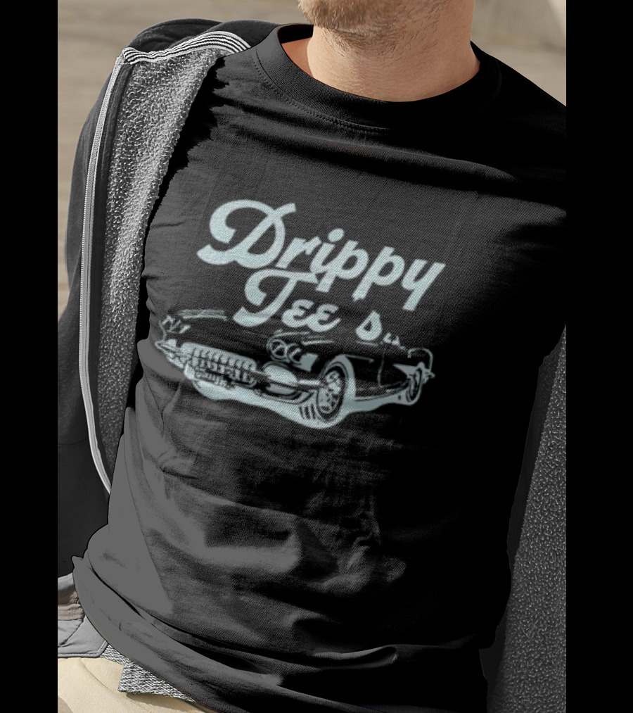 Drippy Tees 1958 Chevrolet Corvette Classic Car T-Shirt