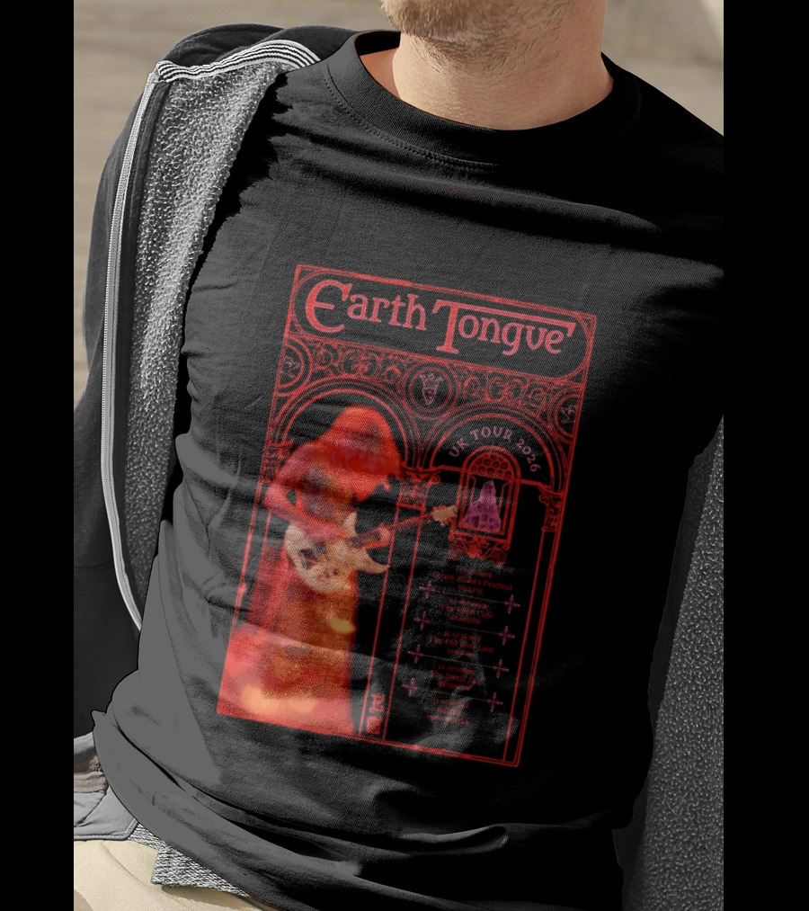 Earth Tongue UK Tour 2026 Down Stokes Festival Bristol Gilded Gothic Artistry T-Shirt