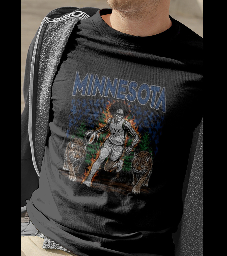 Minnesota Lynx WNBA Basketball Skull With Lynxes Game Day 2026 T-Shirt
