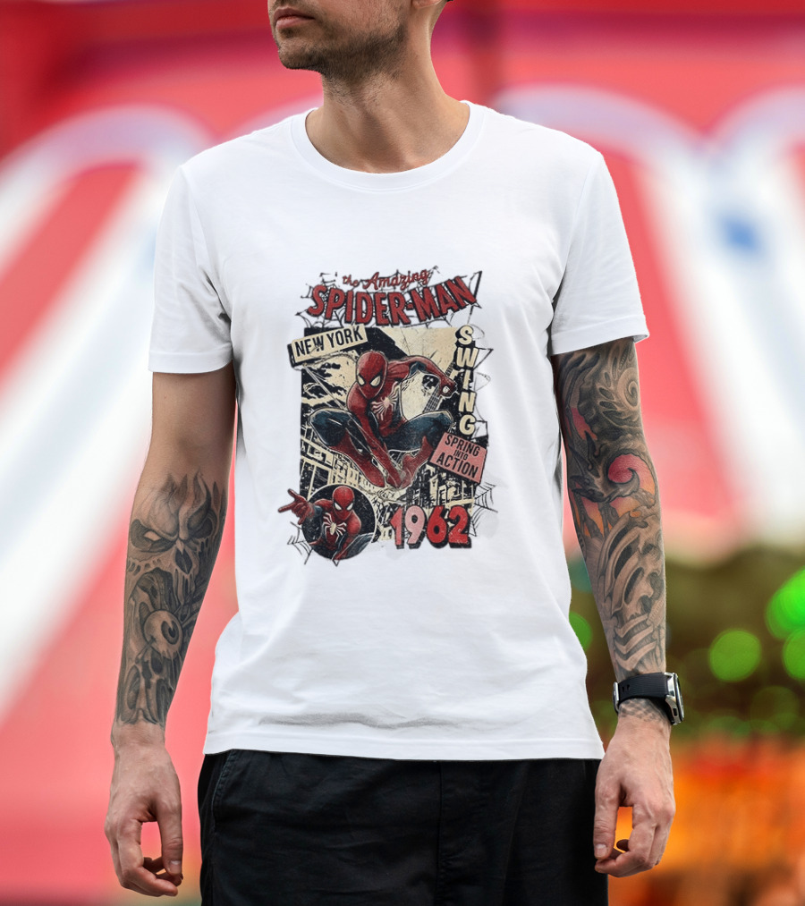 Amazing Spider Man New York Swing Spring Into Action 1962 T-Shirt