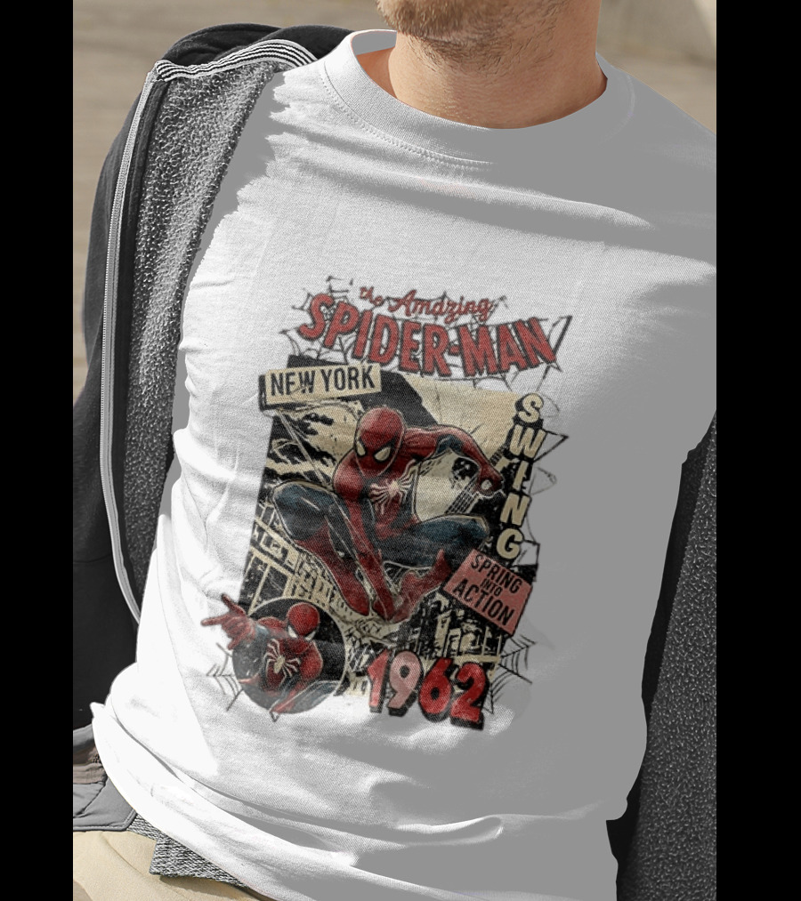 Amazing Spider Man New York Swing Spring Into Action 1962 T-Shirt