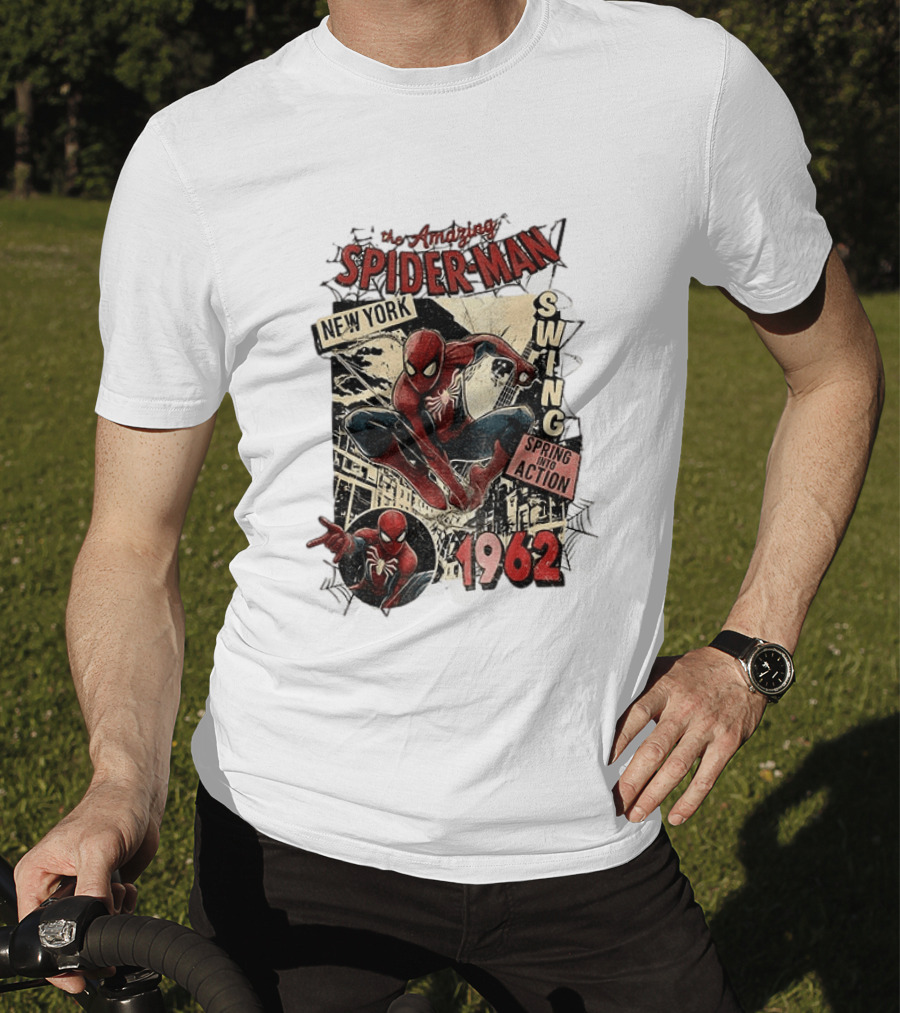 Amazing Spider Man New York Swing Spring Into Action 1962 T-Shirt